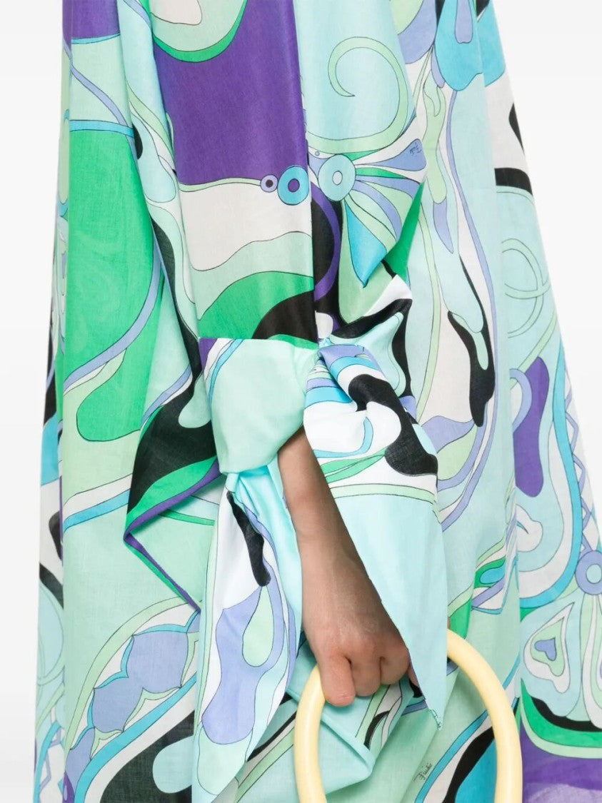 Pucci Flowing Cotton Kaftan With Print