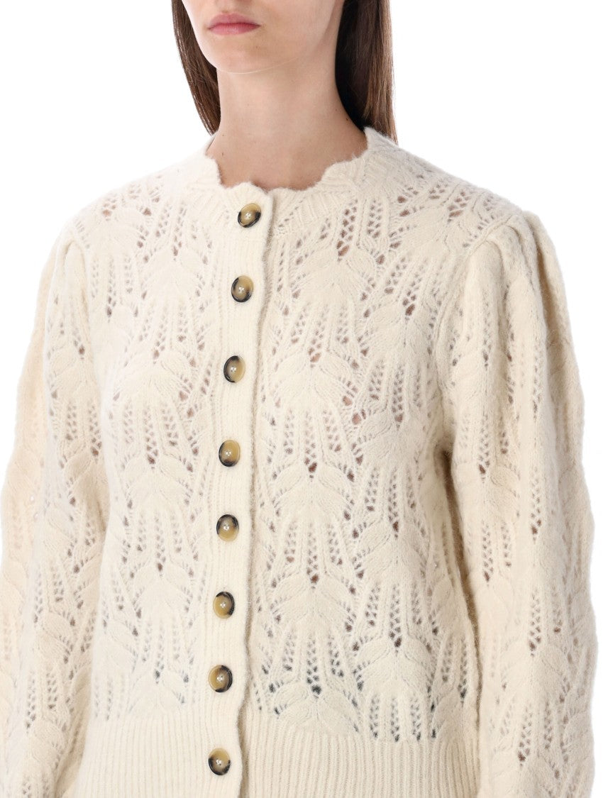 Isabel Marant Étoile Ivory Lace Knit Cardigan