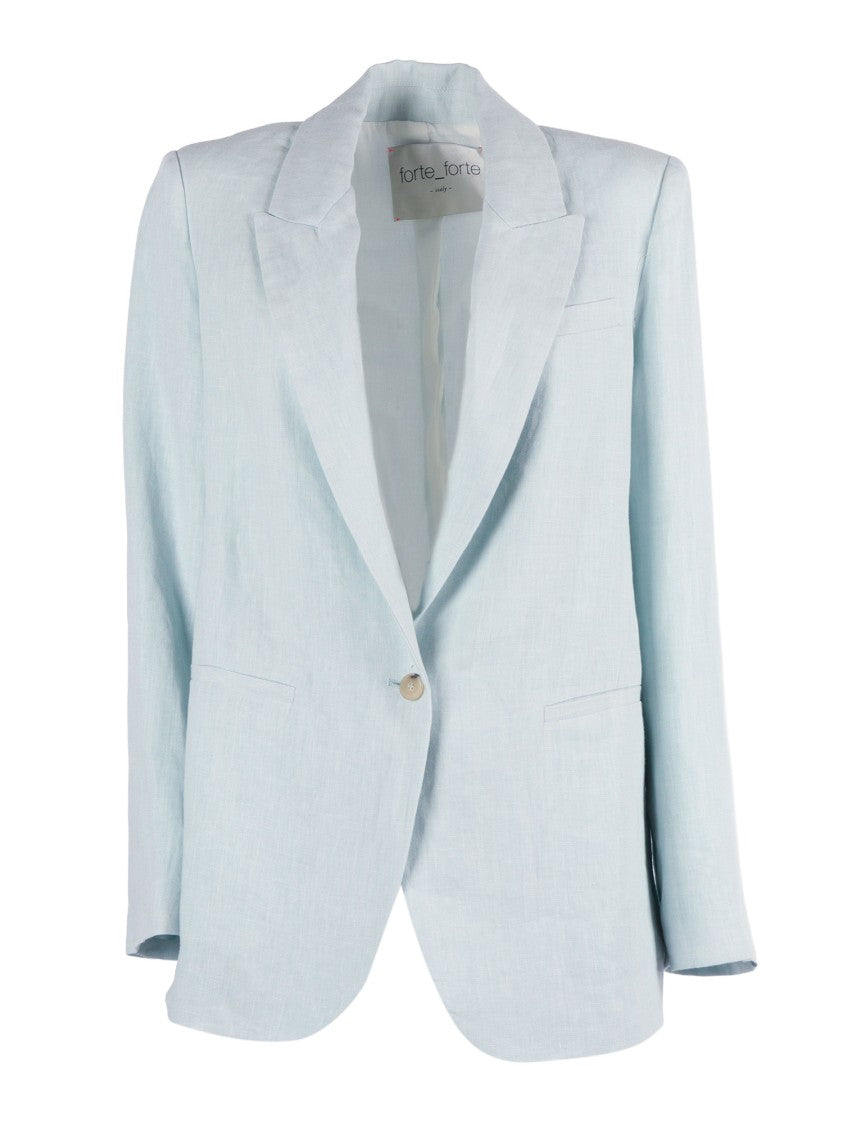 Forte Forte Tailored Linen Single Button Blazer