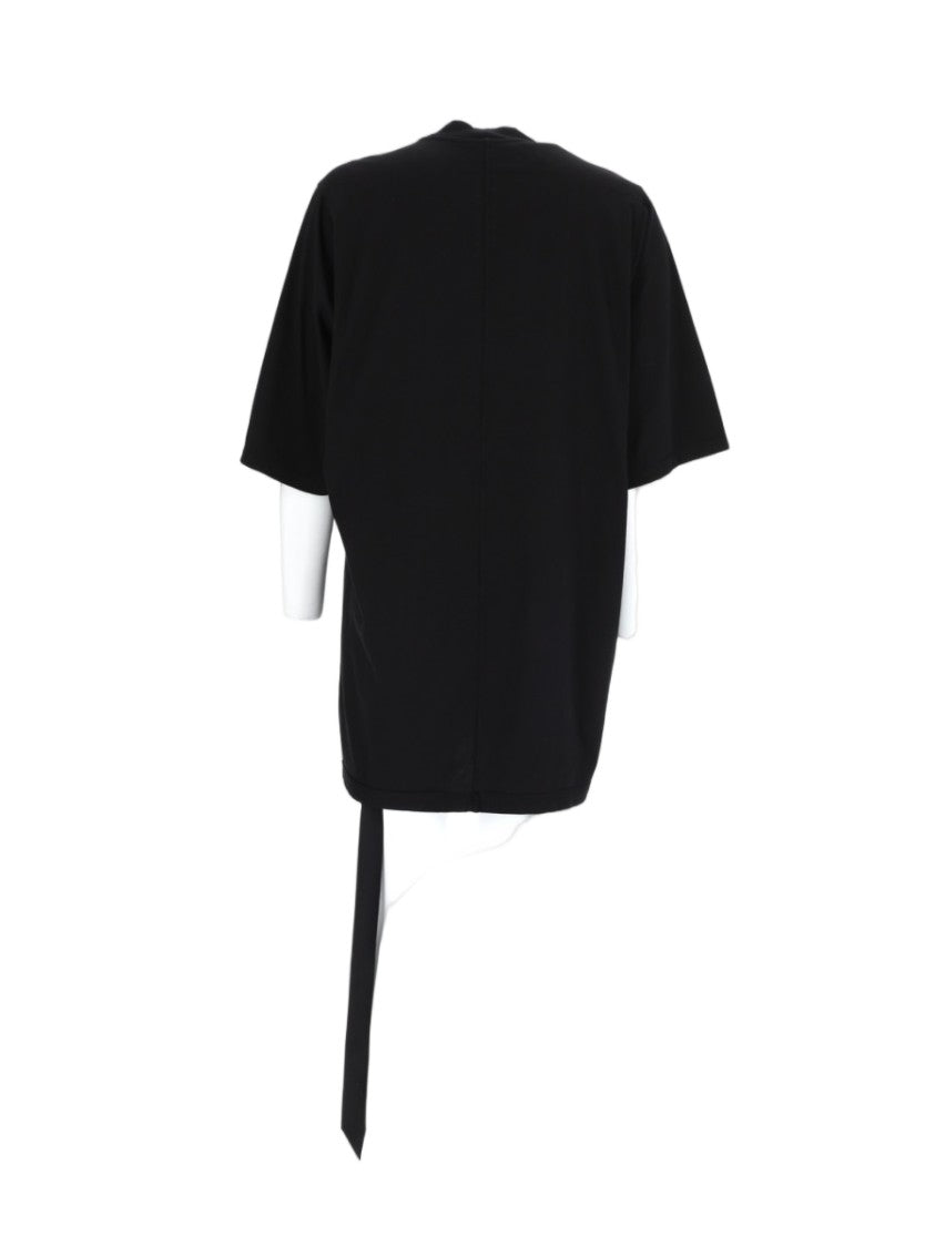 Drkshdw By Rick Owens Jumbo Asymmetrical Black Oversized Cotton T-Shirt