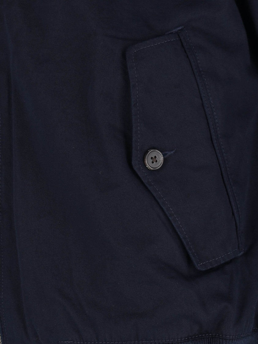 Polo Ralph Lauren Navy Blue High Neck Cotton Zip Jacket