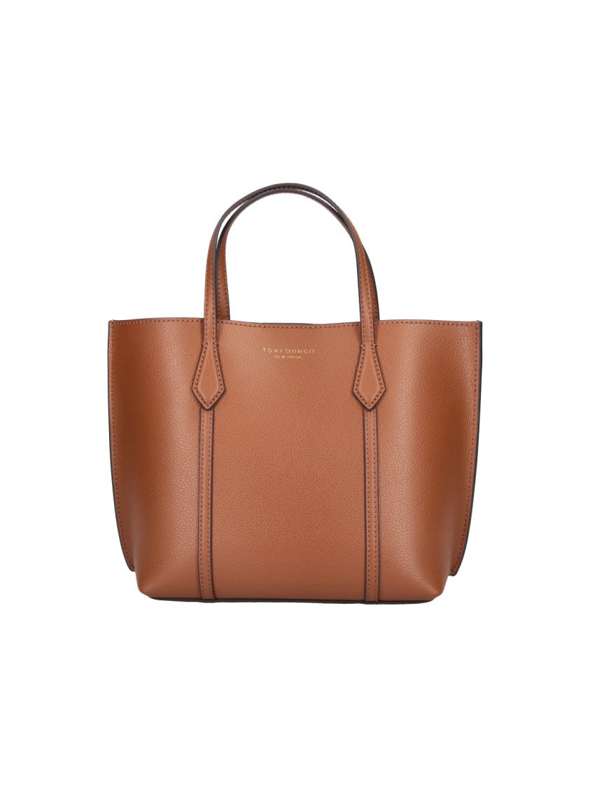 Tory Burch Brown Perry Calf Leather Tote Bag