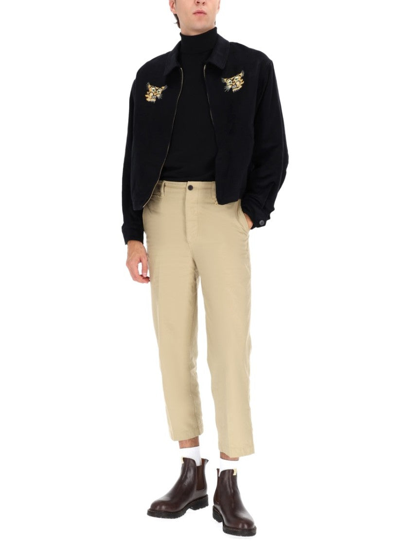Visvim Black Silk Norad Blouson Bomber Jacket