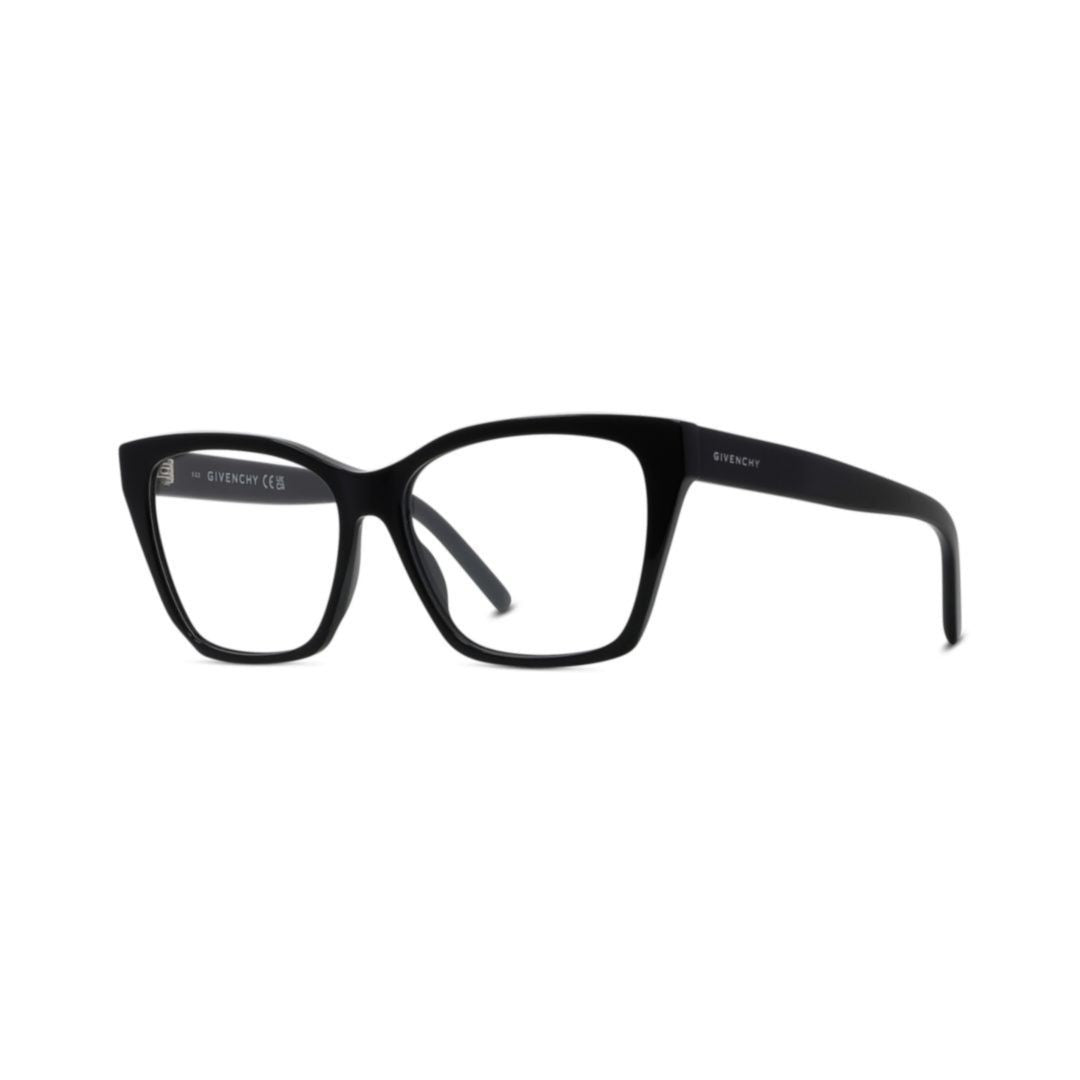 Givenchy Bold Black Rectangular Frame Eyeglasses With Subtle Logo Detail