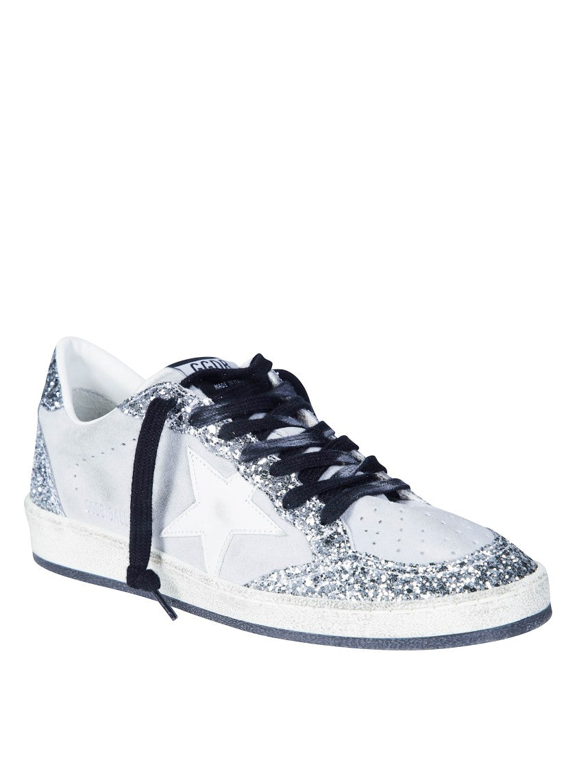 Golden Goose Ball Star Suede Upper Tongue Glitter Toe Spur Sneakers