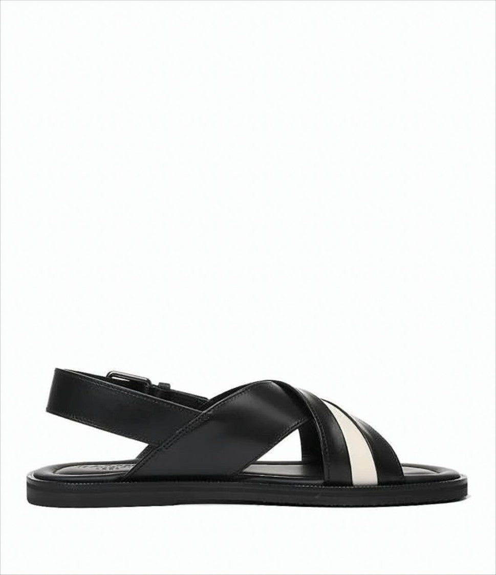 Bally Cross-Strap Leather Sandal