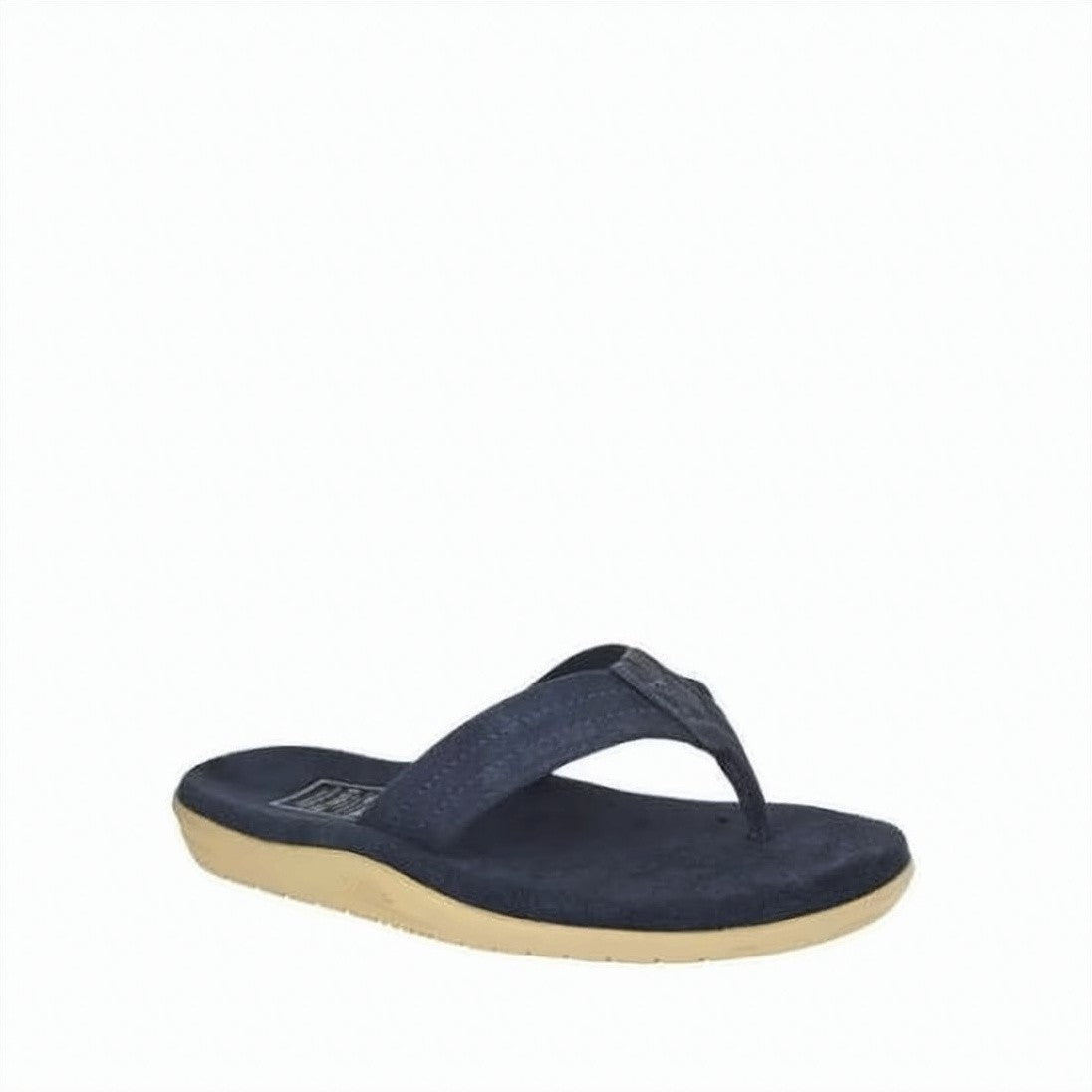 Island Slipper Suede-Upper Slip-On Sandals With Textured Rubber Sole