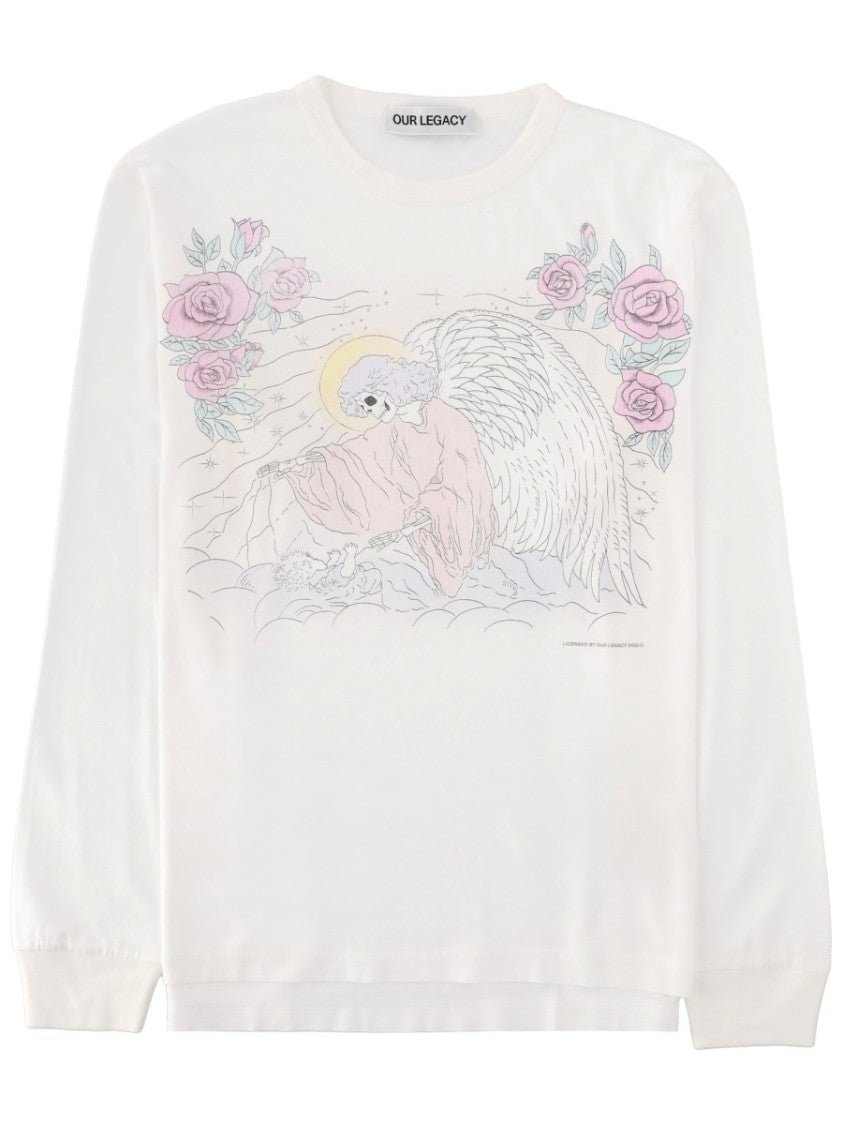 Our Legacy White Celestial Angel Wing Graphic T-Shirt