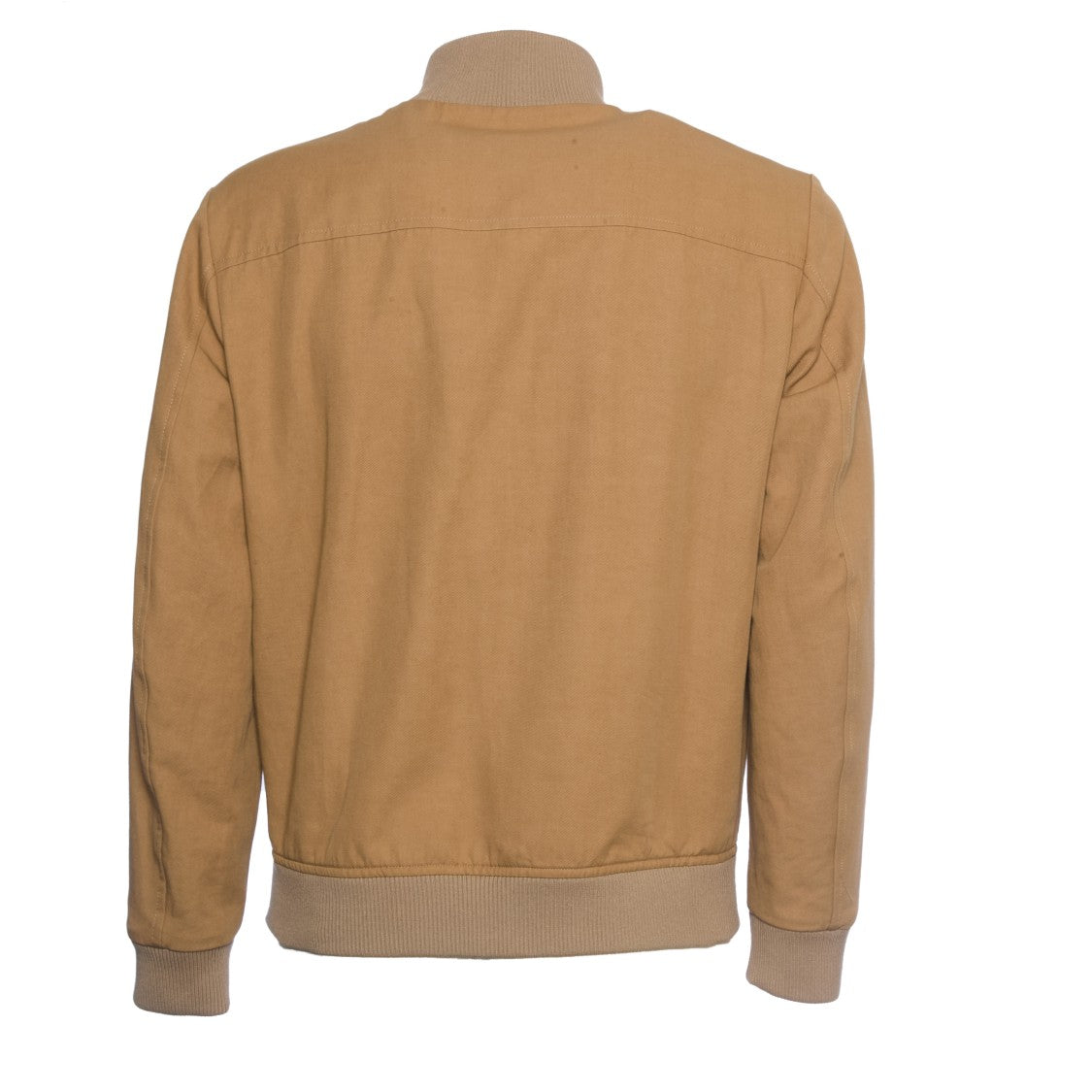 Fay Cappuccino Twill Cotton And Linen Bomber Jacket
