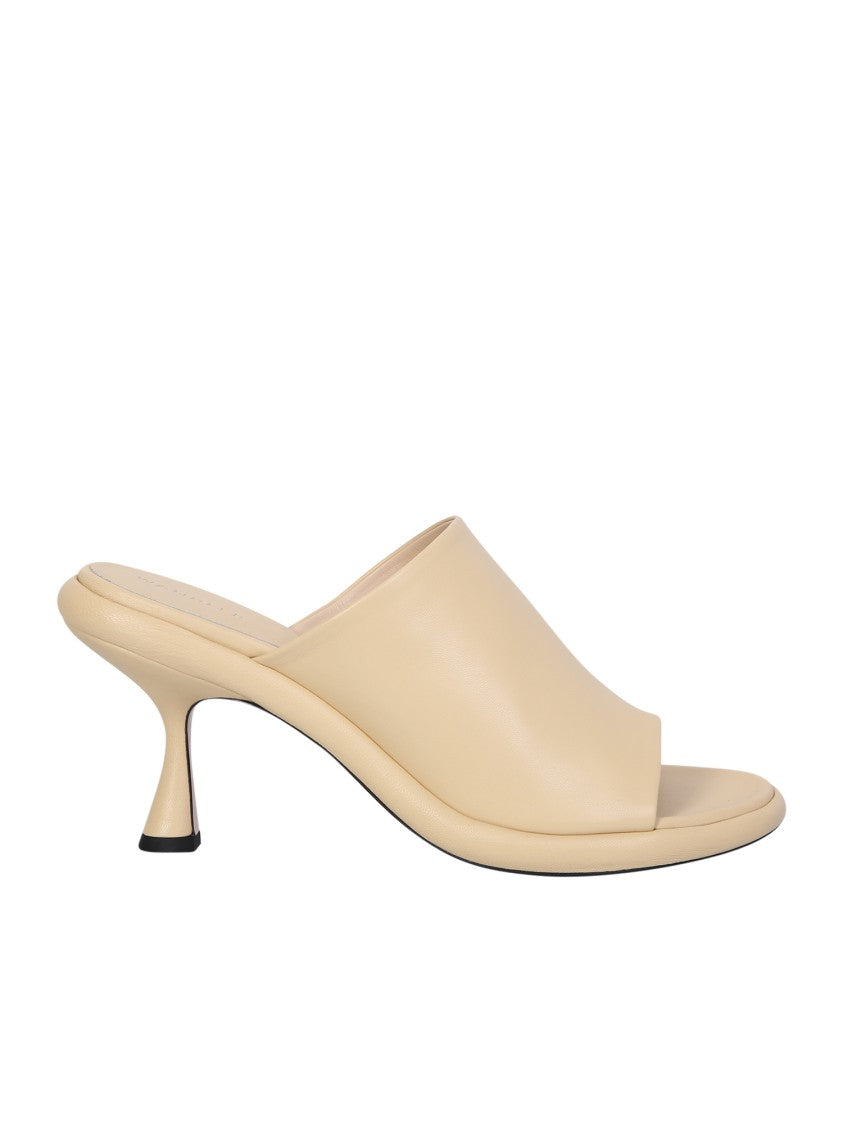 Wandler Beige Lambskin Sandals