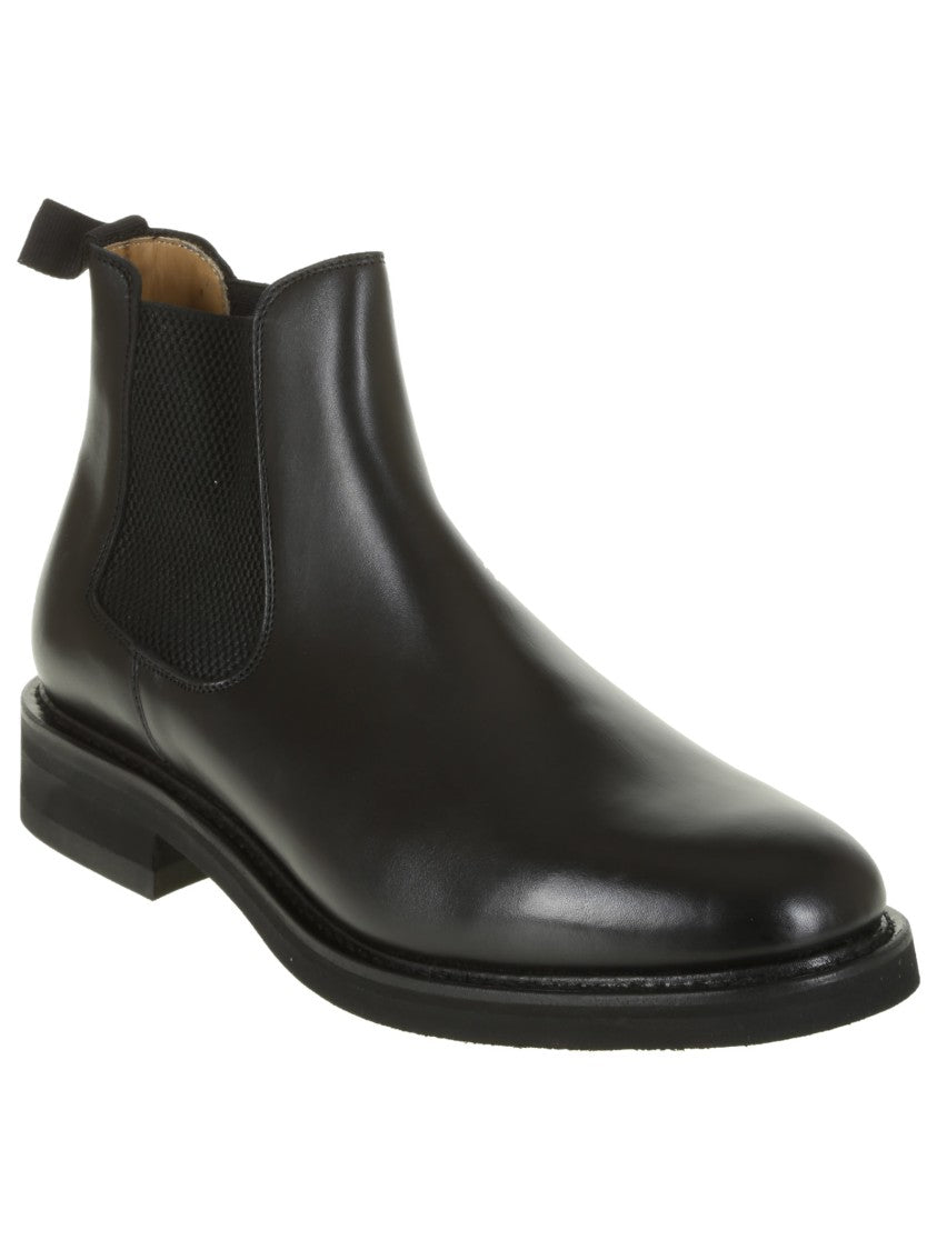 Berwick Black Leather Ankle Boots