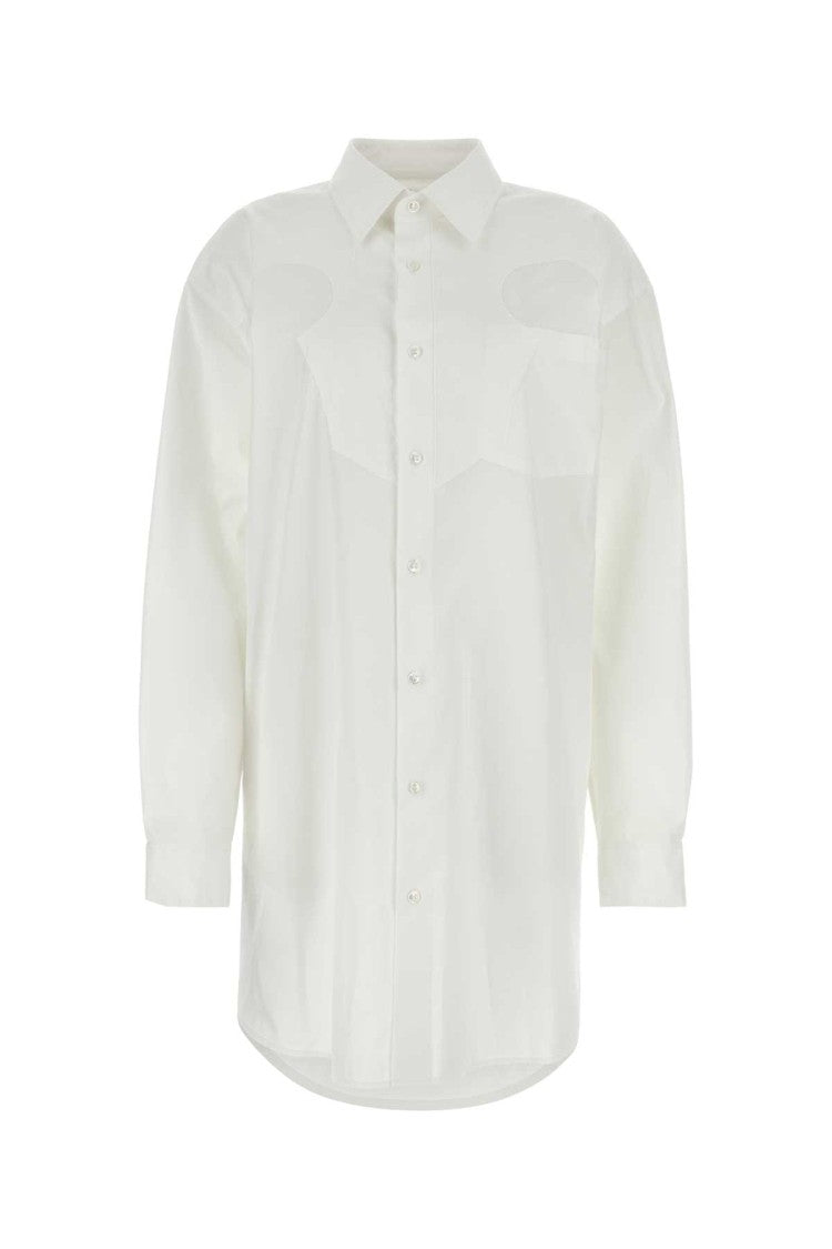 Maison Margiela White Poplin Shirt Mini Dress