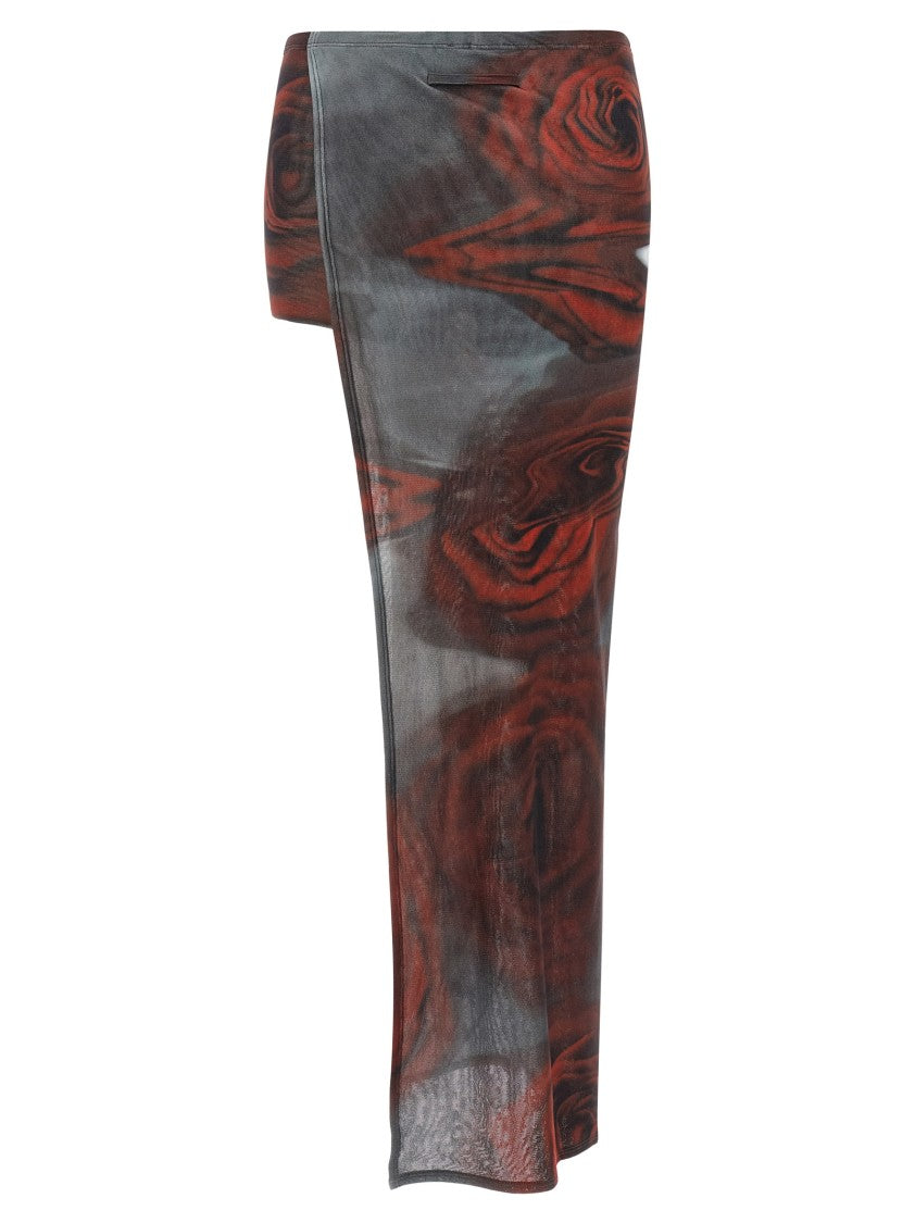 Jean Paul Gaultier 'The Red Blurry Roses' Skort