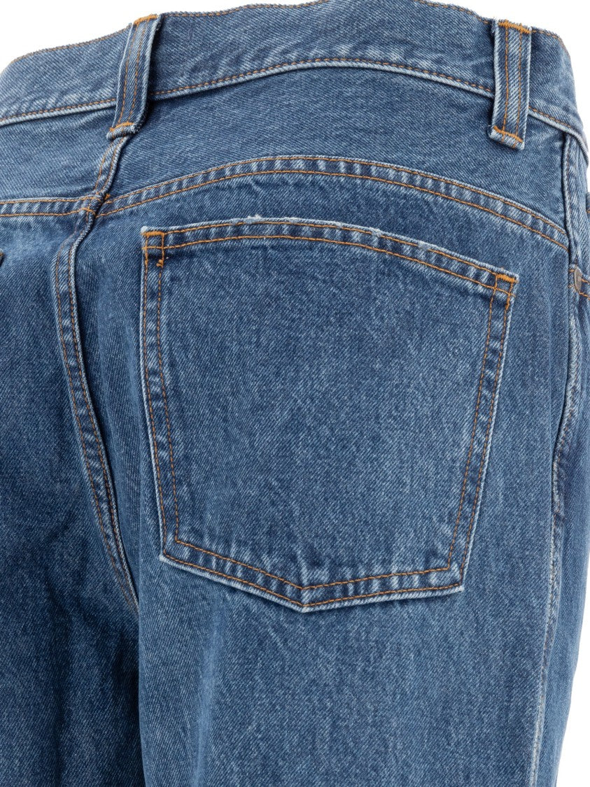 Khaite High-Rise Relaxed Fit Denim Jeans With Five-Pocket Design