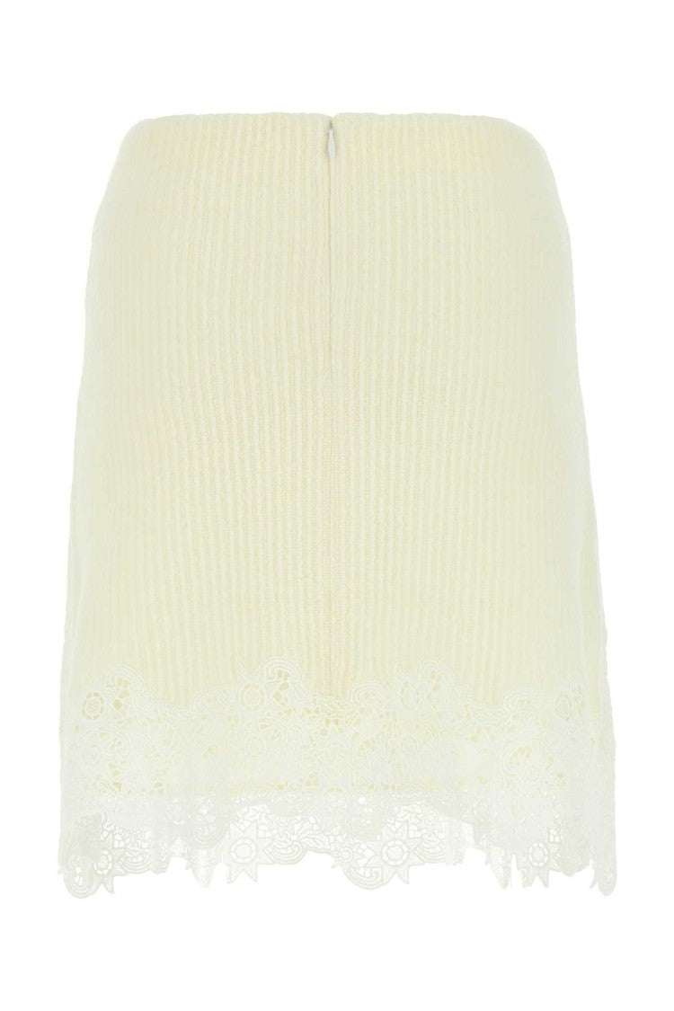 Chloé Ivory Wool Mini Skirt