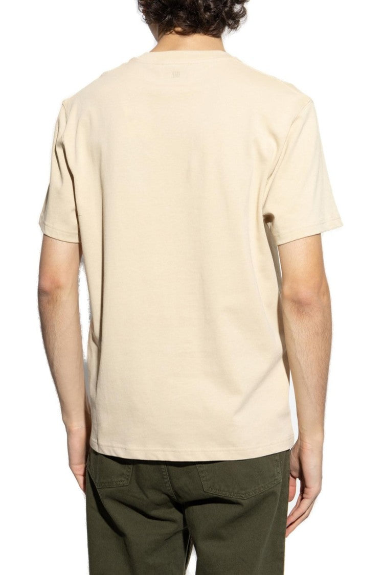 Ami Cropped Short-Sleeved T-Shirt With Minimalistic Design