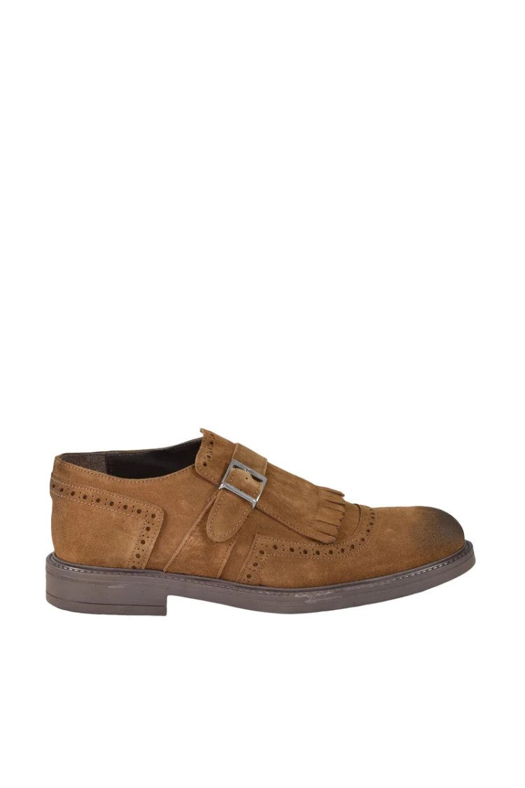 Roy Job S Brown Brogue Leather Monk Shoes