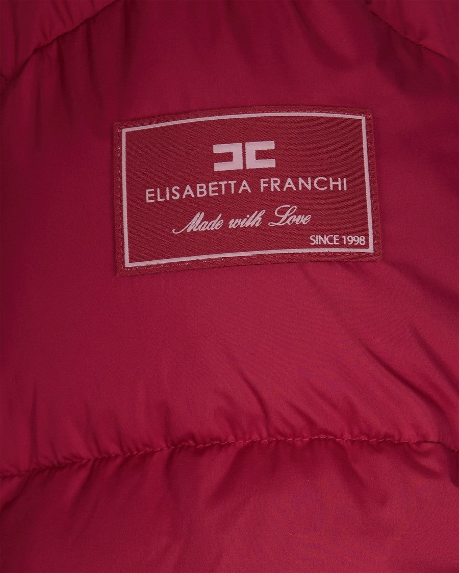 Elisabetta Franchi Cherry Technical Fabric Down Jacket