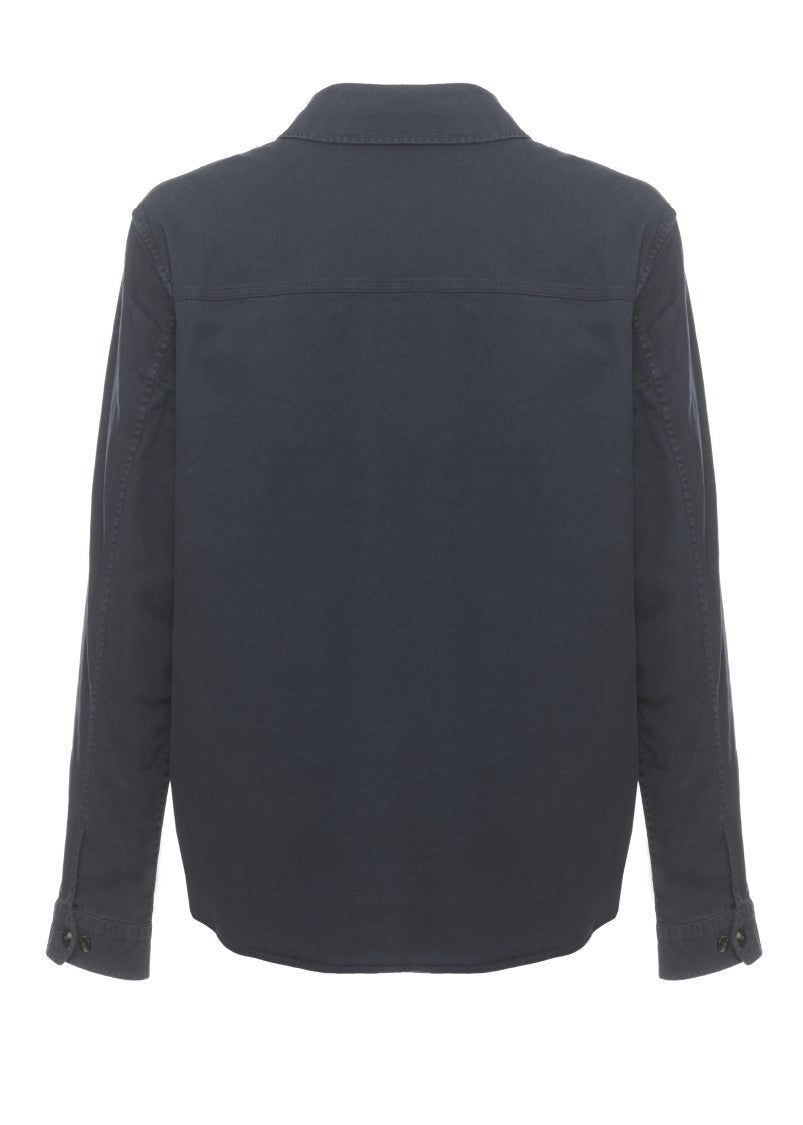Woolrich Blue Safari Cotton-Linen Casual Shirt