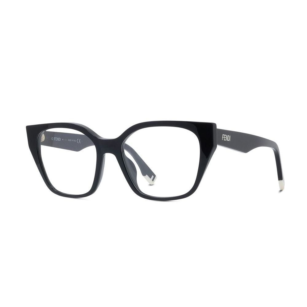 Fendi Way Rectangular Black Acetate Eyeglasses