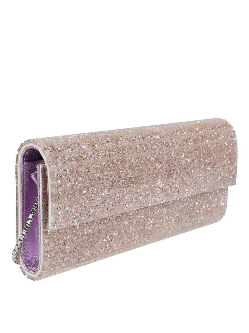 Jimmy Choo Rectangular Glitter Clutch