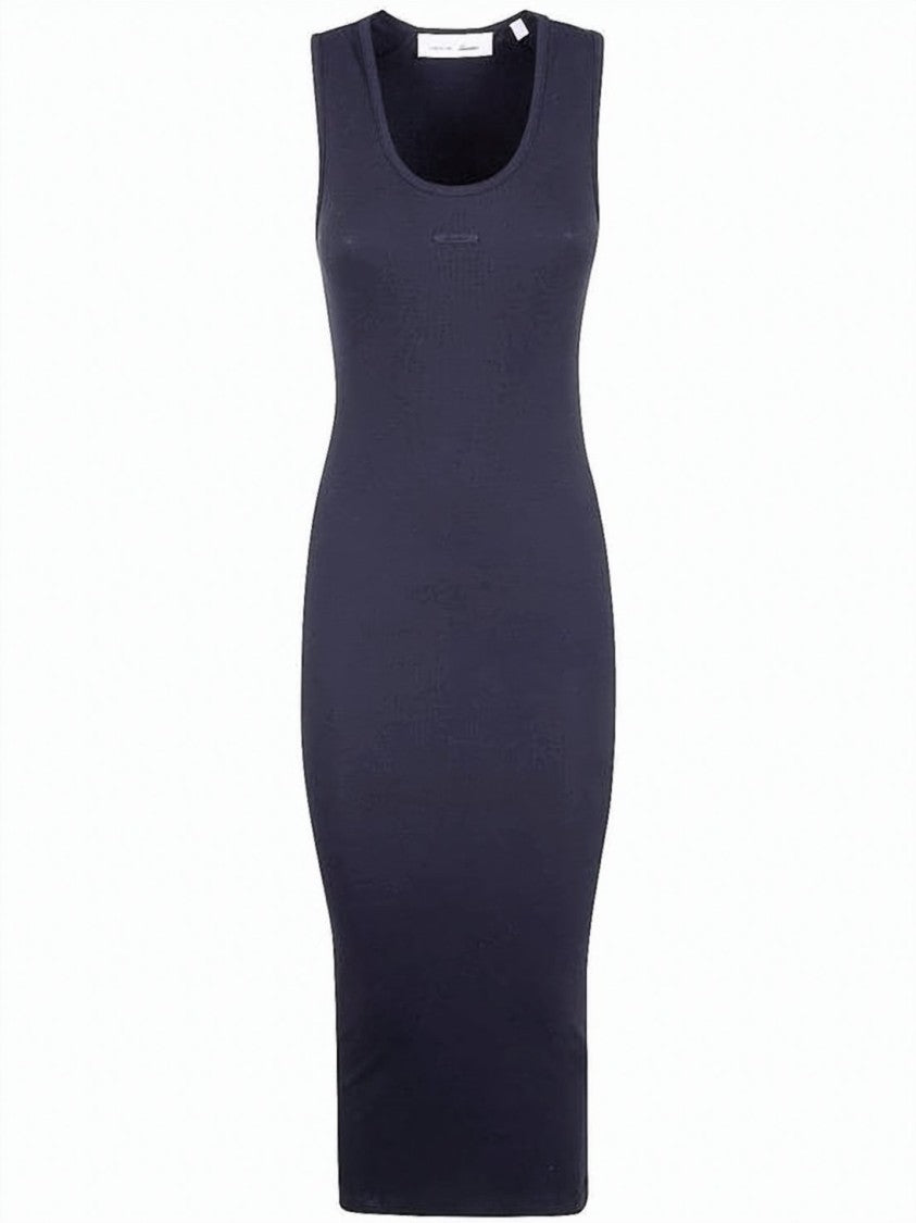 Fear Of God Ribbed Midi Dress With Scoop Neckline And Form-Fitting Design