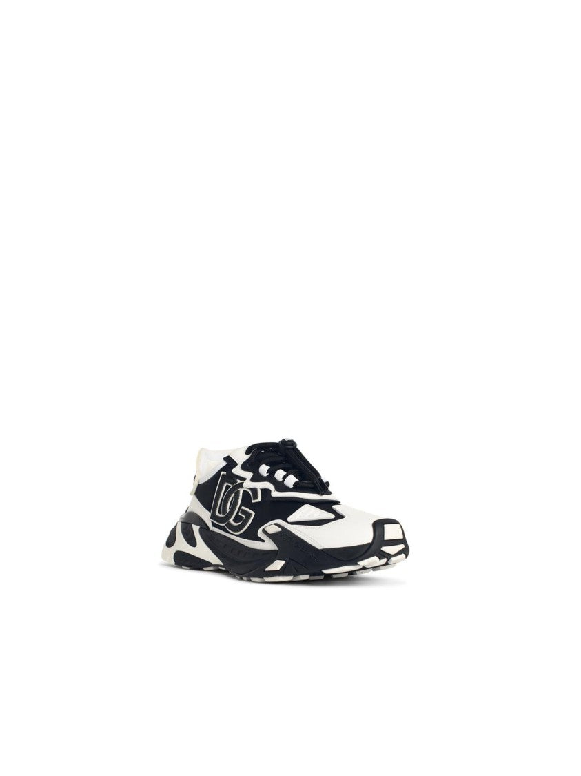 Dolce & Gabbana 'Daymaster' Black And White Leather Blend Sneakers