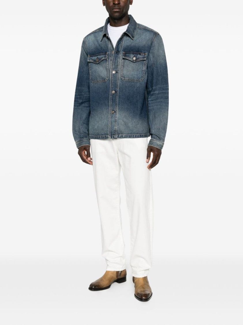 Tom Ford Flap-Pocket Denim Shirt