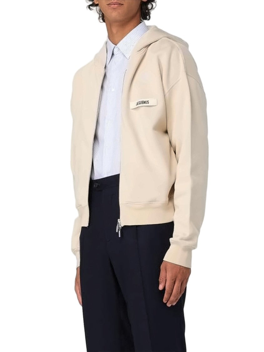 Jacquemus Cropped Relaxed-Fit Jacket With Hood And Branded Patch