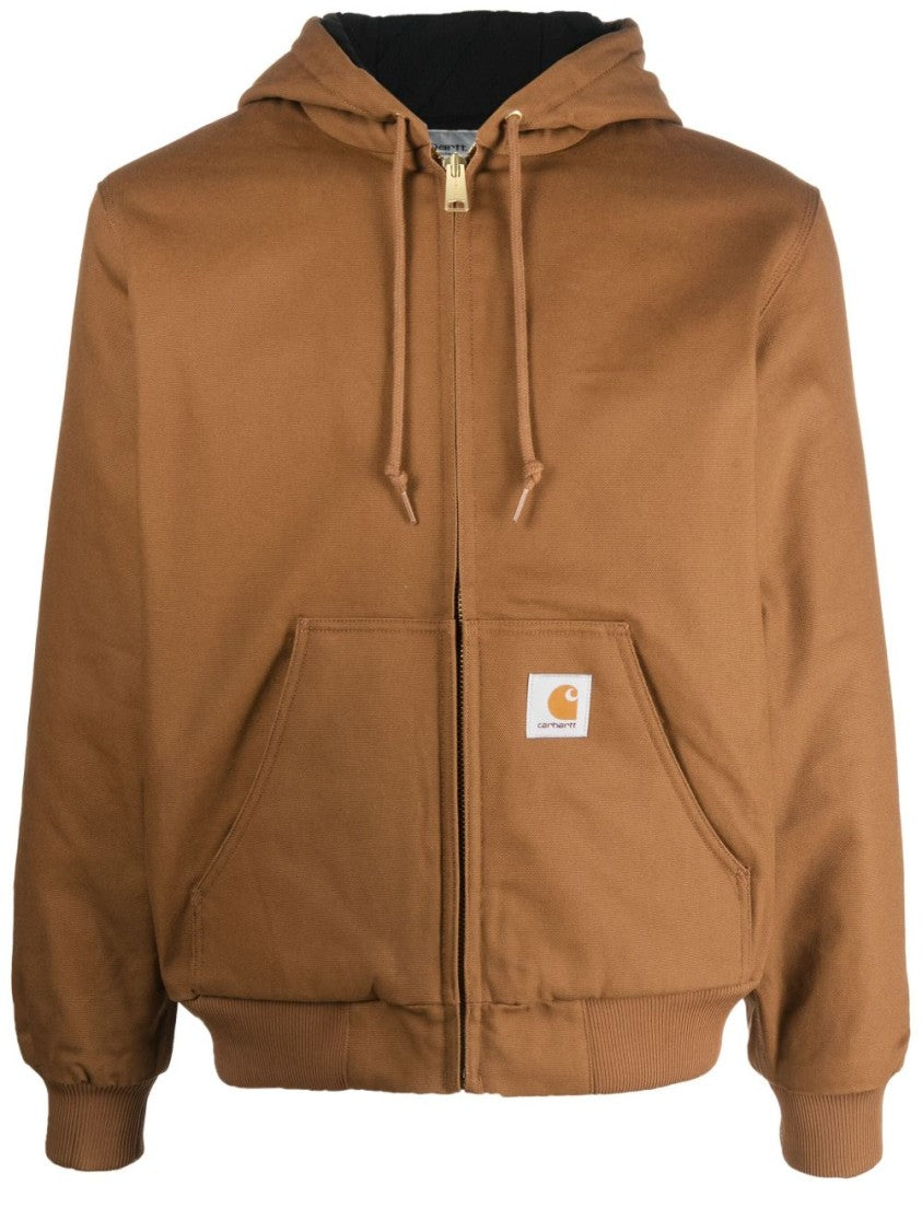 Carhartt Wip Brown Hooded Canvas Jacket