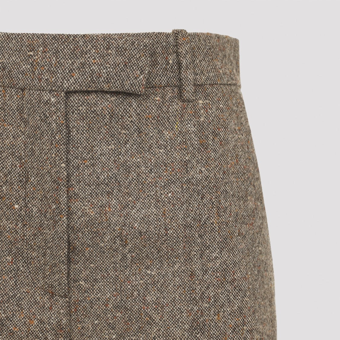 Valentino Straight Brown Virgin Wool Pants