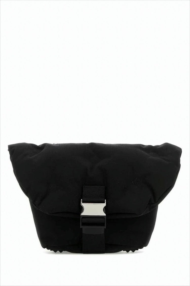 Maison Margiela Nylon Shoulder Bag With Fold-Over Flap And Silver-Tone Buckle