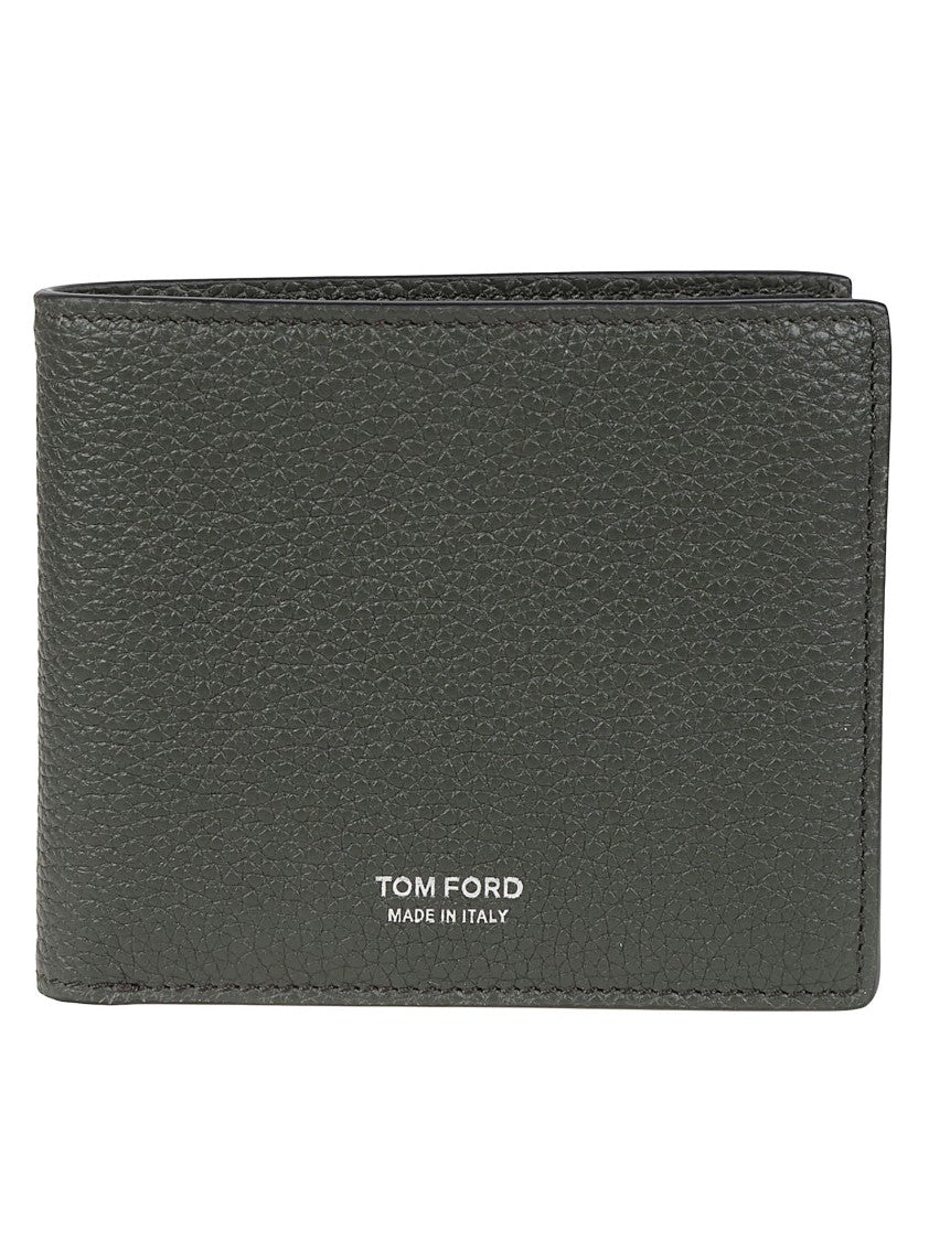Tom Ford Textured Calf Leather Bifold Wallet With Embossed Branding