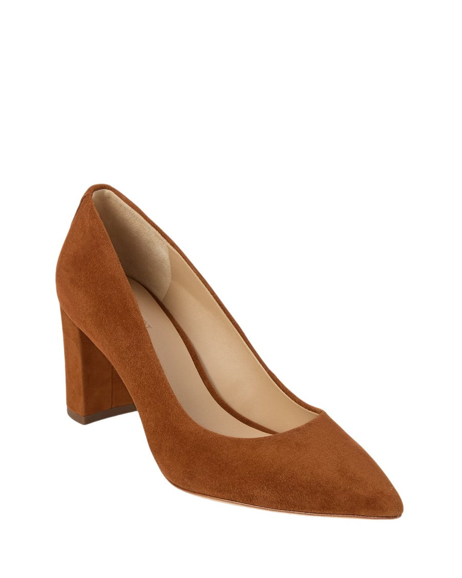 Lauren Ralph Lauren Refined Closed-Toe Pumps In High-Quality Suede Leather