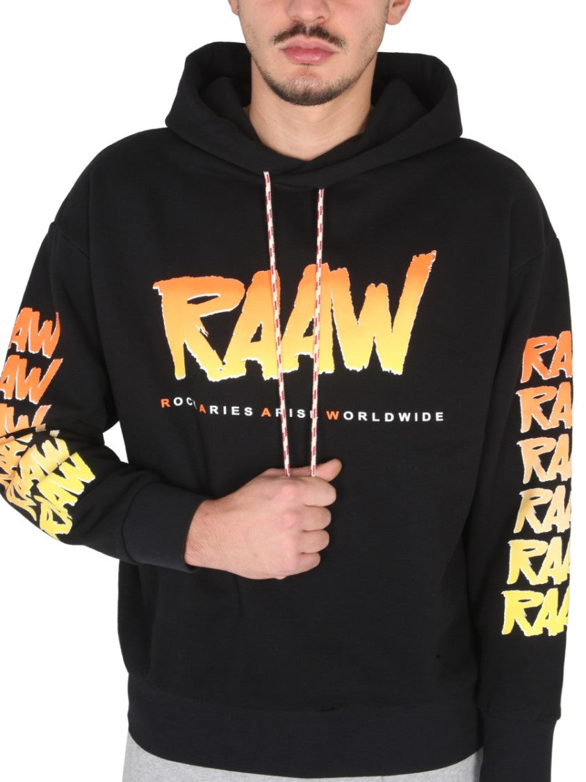 Aries Gradient Logo Print Sweatshirt