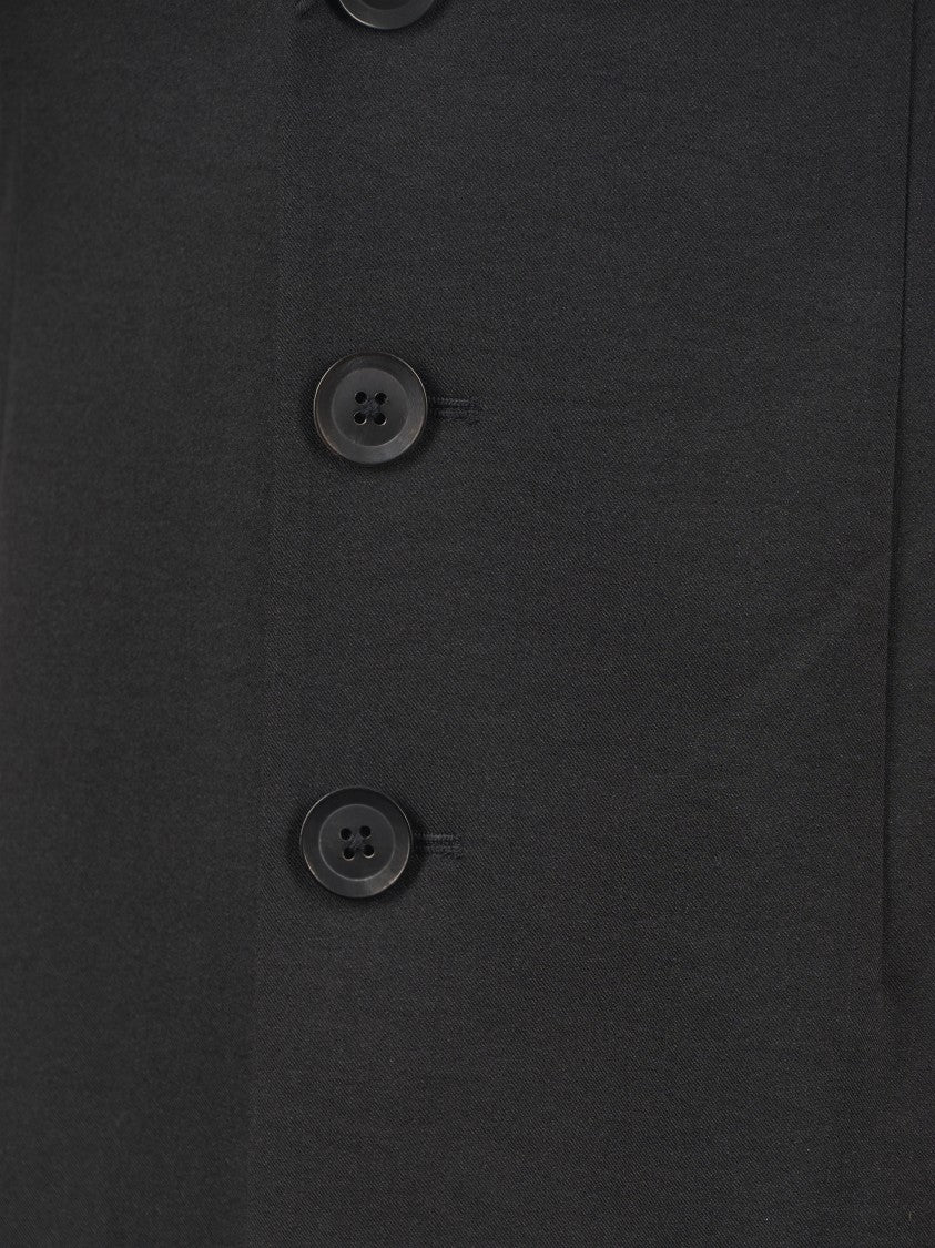 Y-3 Knee-Length Sleeveless Dress With Notched Collar