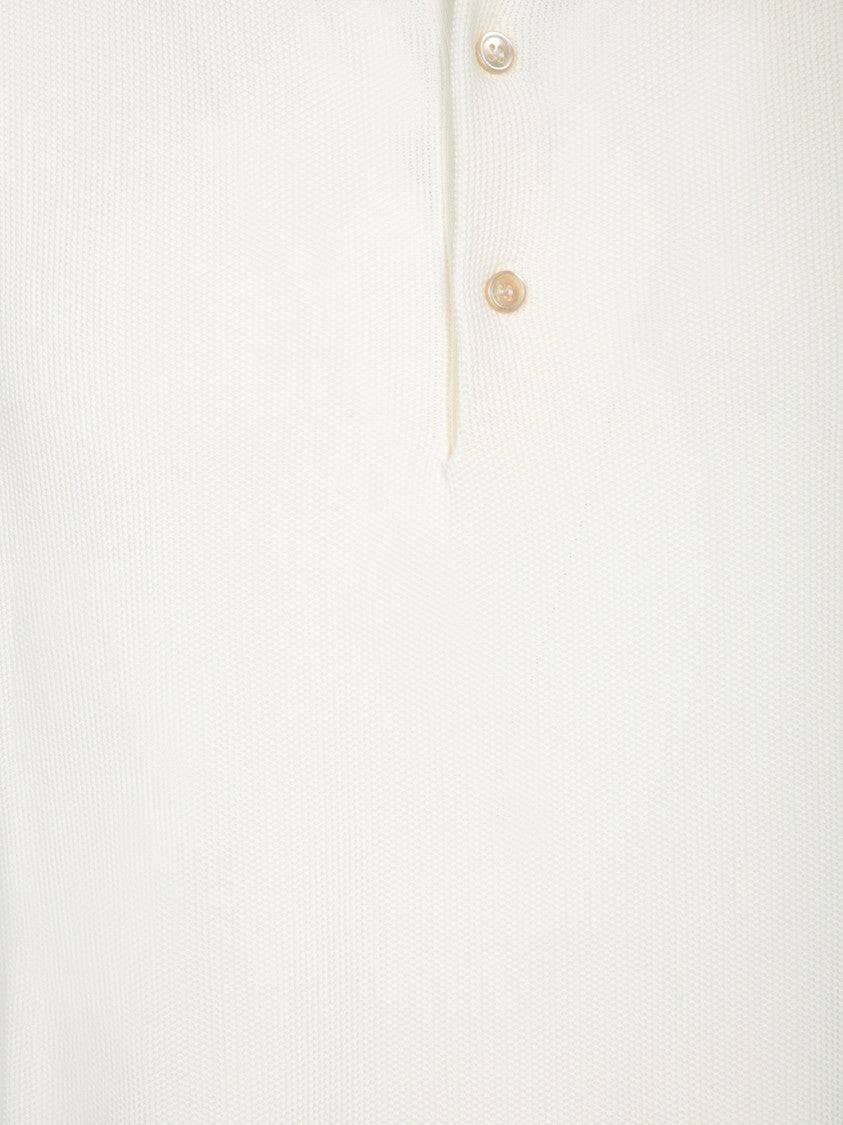 Dell'oglio Micro-Piqué Polo Shirt With Three-Button Closure