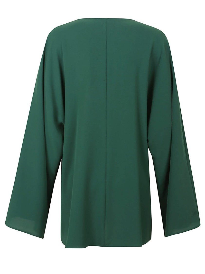 Max Mara Relaxed Fit Triacetate Top With Deep V-Neckline