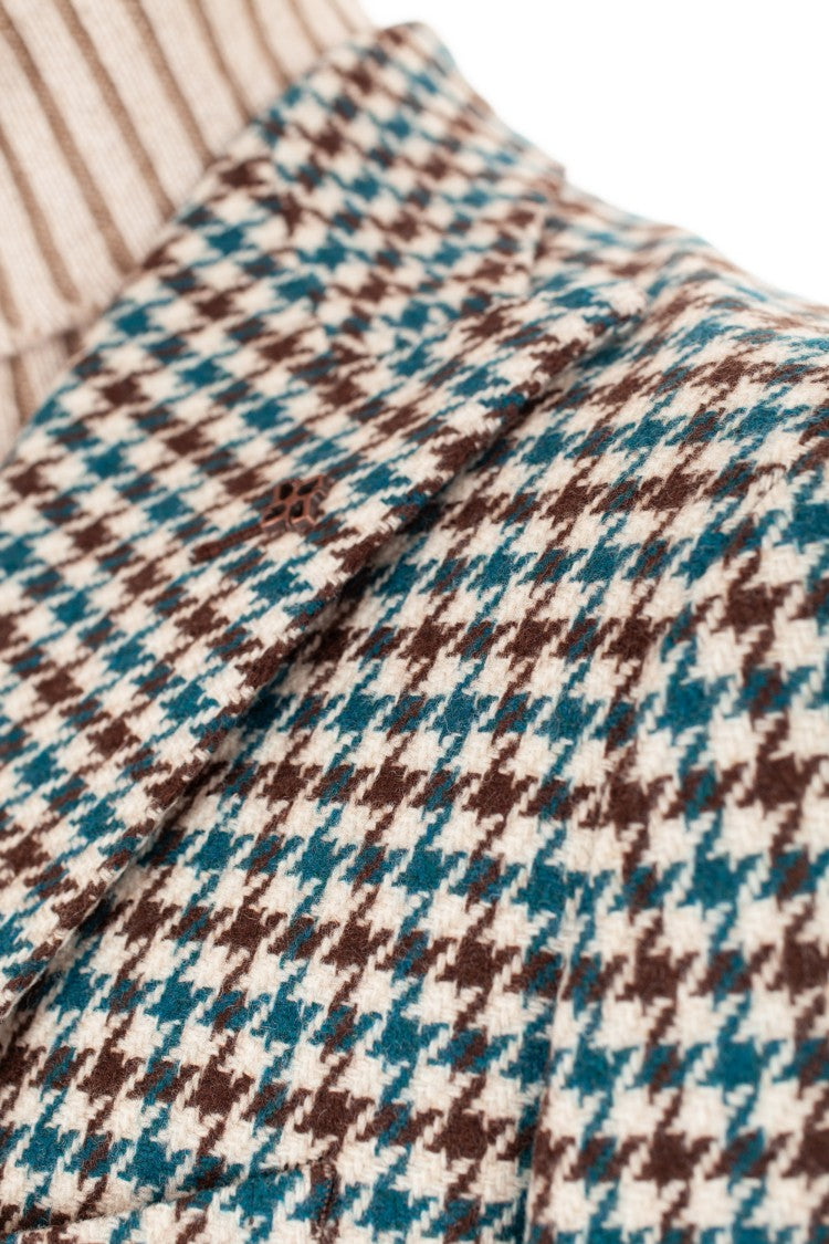 Tagliatore Montecarlo Virgin Wool Houndstooth Jacket