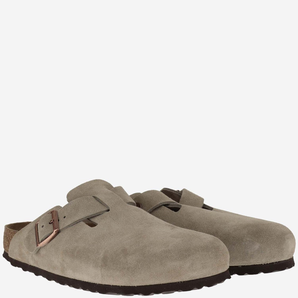 Birkenstock Boston Suede And Cork Sabot