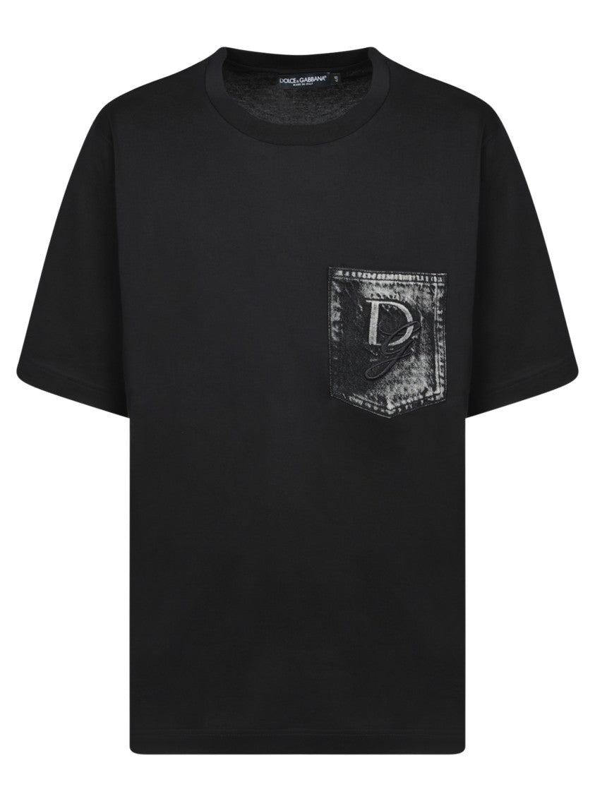 Dolce & Gabbana Short Sleeve Black T-Shirt