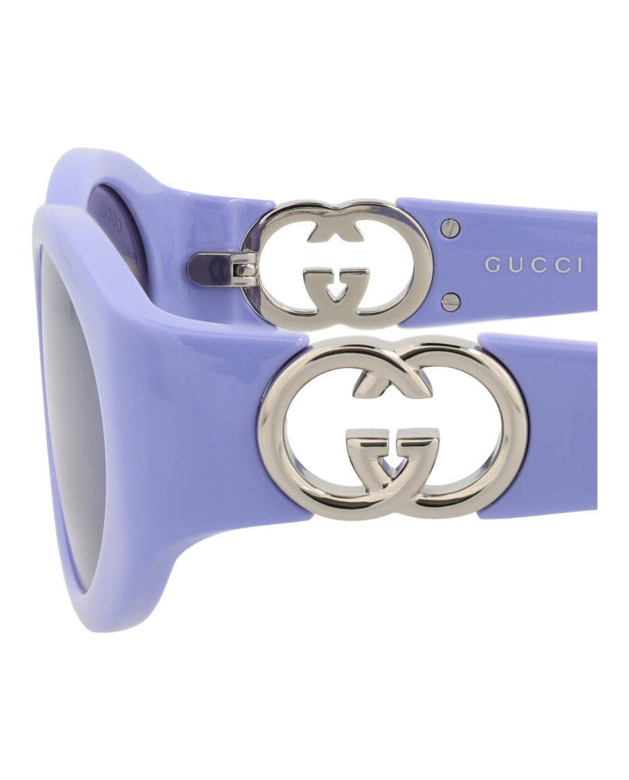 Gucci Round-Frame Injection Sunglasses