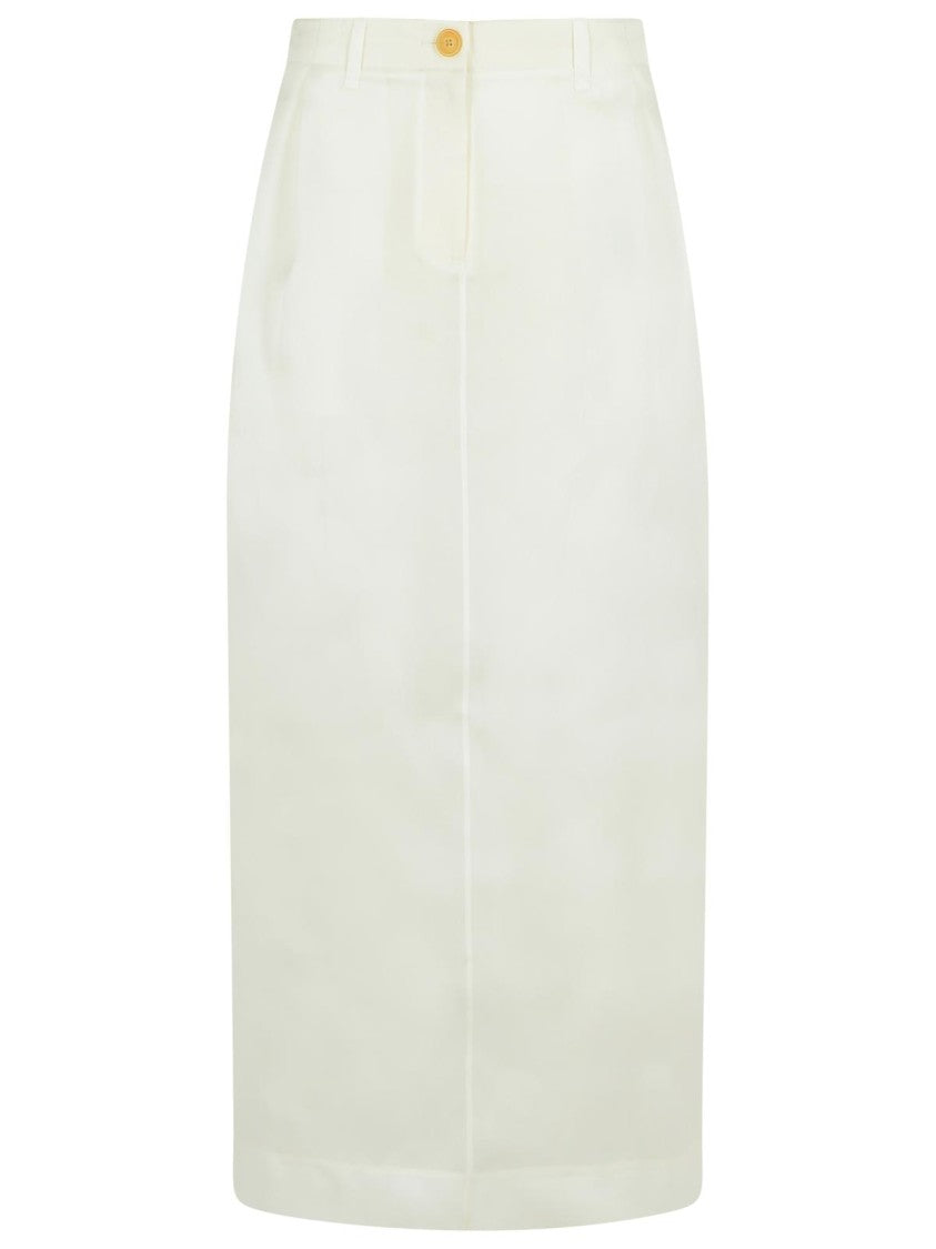 Khaite Lucian' White Silk Skirt
