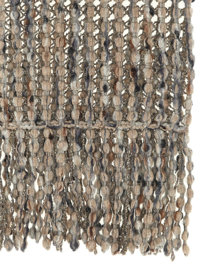 Brunello Cucinelli Balloon Net Embroidery' Scarf