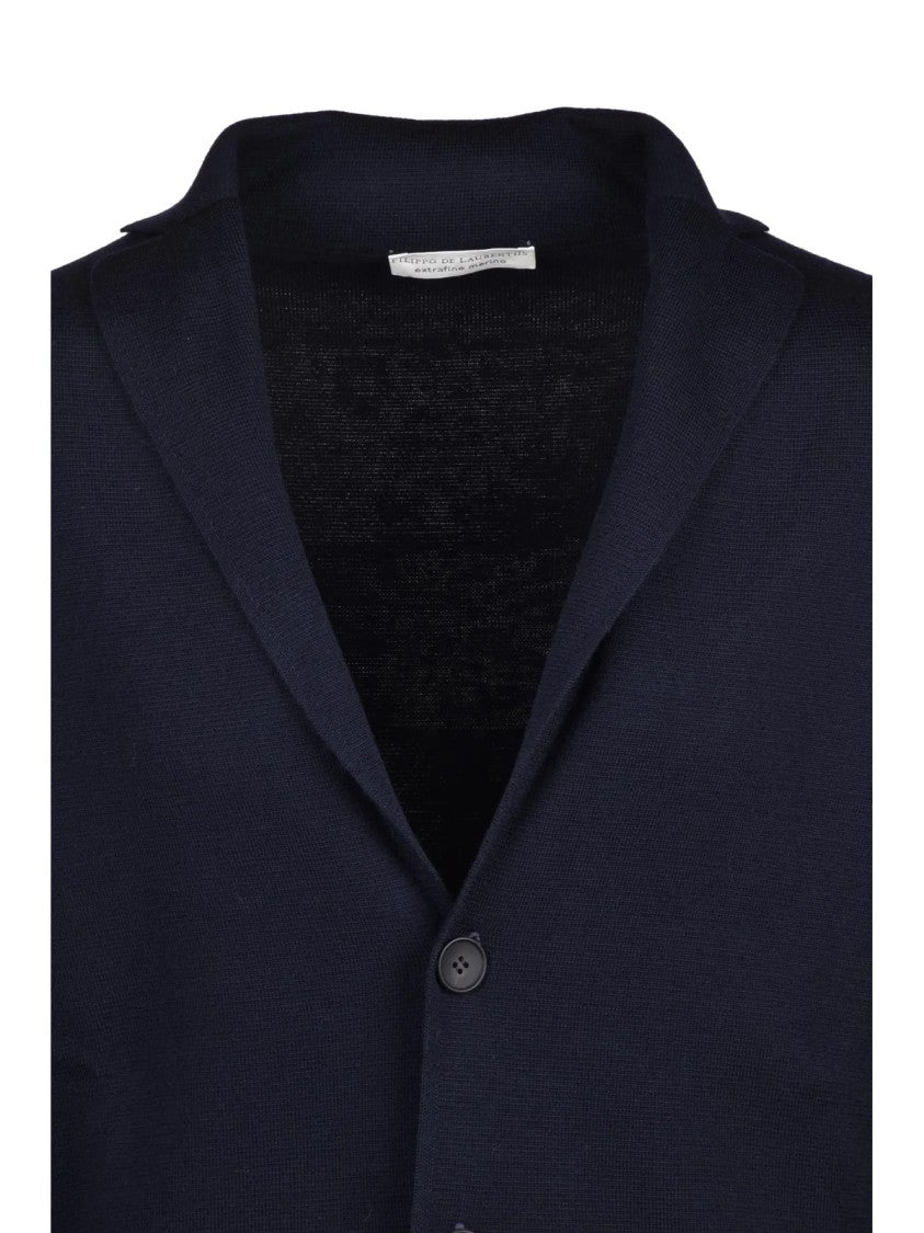 Filippo De Laurentiis Double-Breasted Extrafine Merino Wool Jacket With Unlined Interior