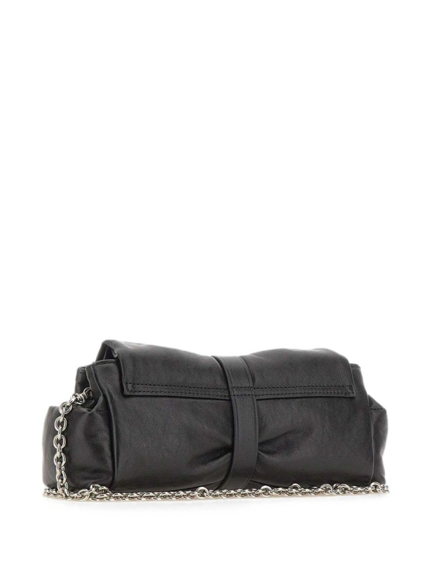 Vivienne Westwood Gathered Leather Clutch With Silver Accents