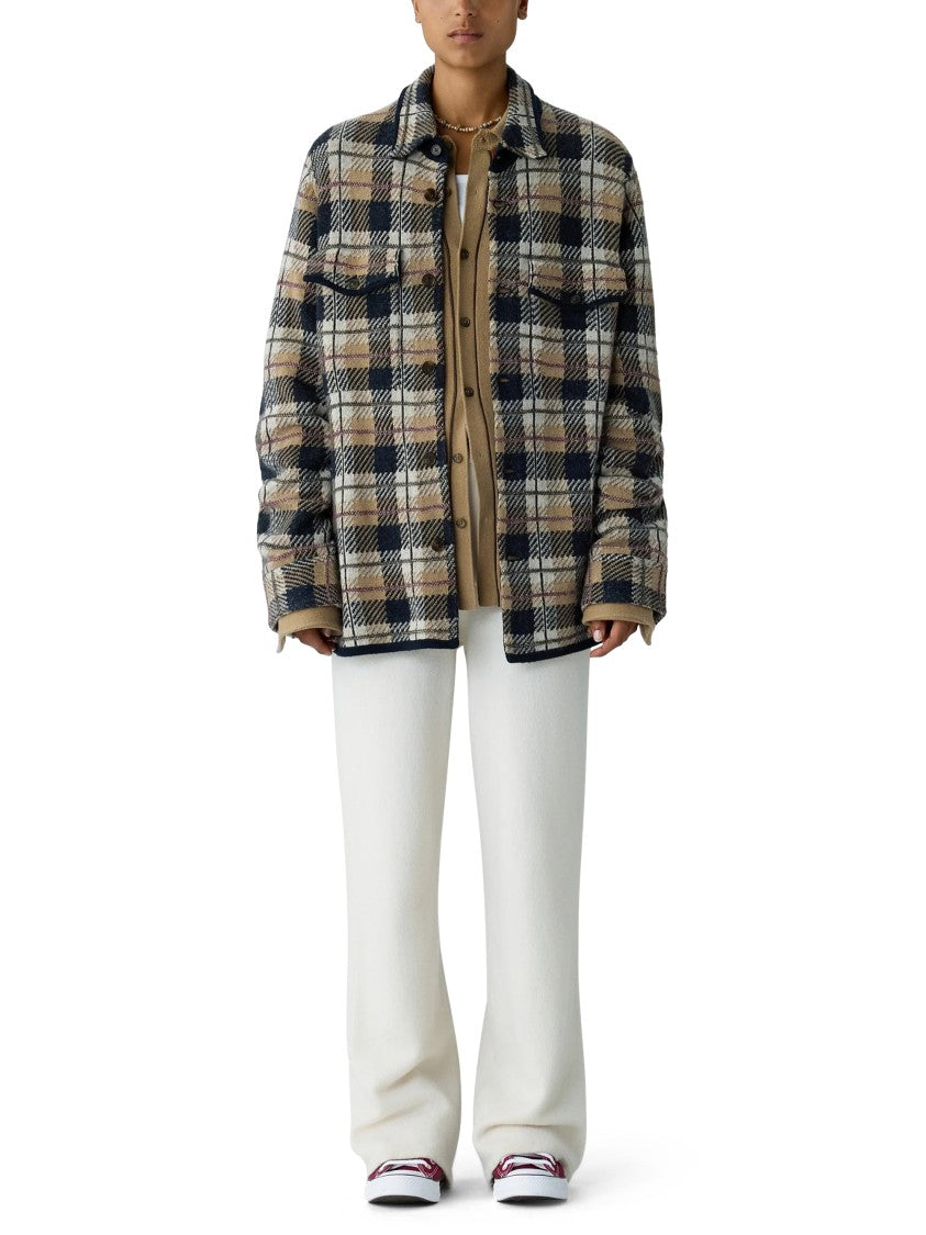 Guest In Residence Plaid Cashmere Shirt Jacket