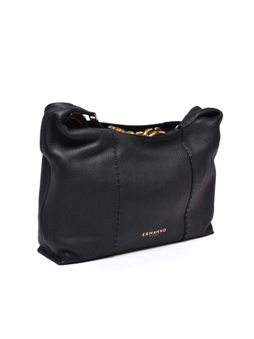 Ermanno Firenze Arabella Shoulder Bag In Soft Textured Bovine Leather