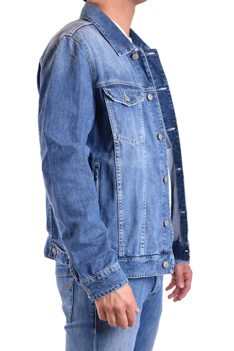 Dondup Blue Cotton Denim Trucker Jacket