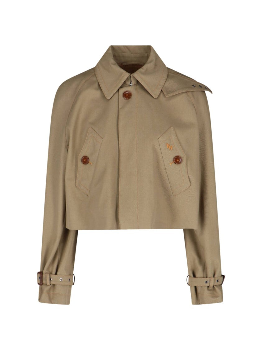 Vivienne Westwood Cut Off Graziano Trench' Cropped Jacket – Brown